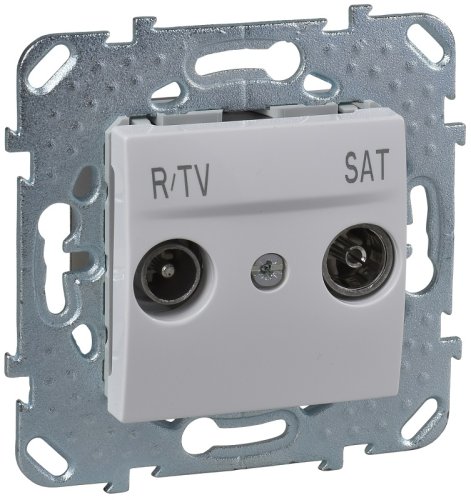 Розетка TV+R+SAT Оконечная без рамки Schneider Electric Unica 1-м. белый фото Розетка TV+R+SAT Оконечная без рамки Schneider Electric Unica 1-м. белый картинка